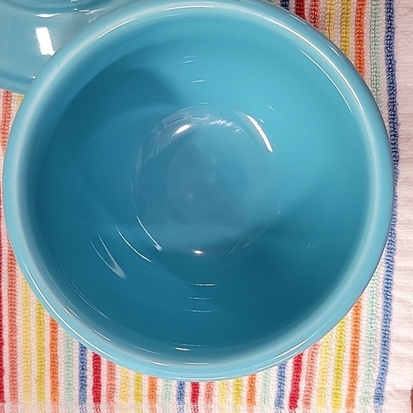 Fiesta Chili Bowl/Jumbo Saucer Set Turquoise P86 - Picture 4 of 5